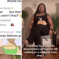 Delores and a bun and a whole lot of beef.