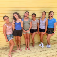 The writer's daughters and their friends.