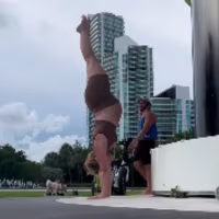 Pregnant Samantha Afrin did a handstand. Hours later, she delivered her baby.