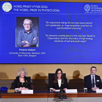 Francis Halzen is announced as the recipient of the 2026 Nobel Prize in Physics
