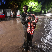 TOPSHOT-CHILE-WEATHER-RAINS-FLOOD