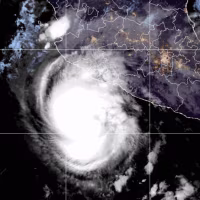 A GOES-19 GeoColor satellite image of Hurricane Trudy.