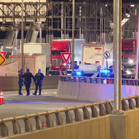 Police respond after a shooting on the George Washington Bridge in New York on Oct. 20, 2026.