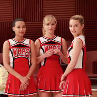 Lea Michele, Jenna Ushkowitz, Chris Colfer, Amber Riley, Naya Rivera, Heather Morris and Dianna Agron in "Glee."