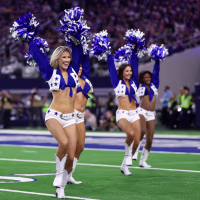 Dallas Cowboys Cheerleaders perform.