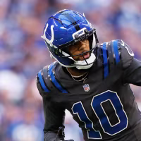 INDIANAPOLIS, INDIANA - SEPTEMBER 27: Keenan Allen #10 of the Indianapolis Colts looks on during the second half of the game against the Houston Texans at Lucas Oil Stadium on September 27, 2026 in Indianapolis, Indiana. (Photo by Johnnie Izquierdo/Getty Images)