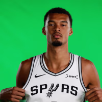 SAN ANTONIO, TX - SEPTEMBER 28: Victor Wembanyama #1 of the San Antonio Spurs poses for photos during San Antonio Spurs Media Day at Victory Capital Performance Center on September 28, 2026 in San Antonio, Texas. NOTE TO USER: User expressly acknowledges and agrees that, by downloading and or using this photograph, User is consenting to terms and conditions of the Getty Images License Agreement. (Photo by Ronald Cortes/Getty Images)