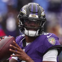 BALTIMORE, MARYLAND - OCTOBER 04: Lamar Jackson #8 of the Baltimore Ravens attempts a pass before the game against the Tennessee Titans at M&T Bank Stadium on October 4, 2026 in Baltimore, Maryland. (Photo by Scott Taetsch/Getty Images)
