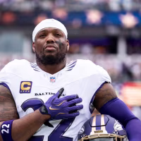 BALTIMORE, MARYLAND - SEPTEMBER 20: Derrick Henry #22 of the Baltimore Ravens looks on against the New Orleans Saints during an NFL football game at M&T Bank Stadium on September 20, 2026 in Baltimore, Maryland. (Photo by Michael Owens/Getty Images)
