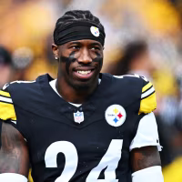 PITTSBURGH, PENNSYLVANIA - NOVEMBER 02: Joey Porter Jr. #24 of the Pittsburgh Steelers looks on against the Indianapolis Colts during the first quarter in the game at Acrisure Stadium on November 02, 2025 in Pittsburgh, Pennsylvania. (Photo by Joe Sargent/Getty Images)