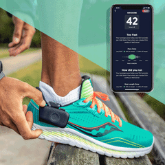 GIF of a phone scrolling through a summery of a workout and a show with a Nurvv clip on tracker. NURVV Run smart insoles are a new way for runners to track metrics while running. Learn what you should know about the 18-sensor smart insole technology.