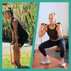 Illustration of two different Woman and one Man using the new TRX workout band