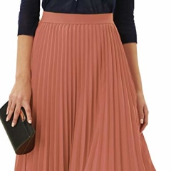 Grace Karin Pleated Chiffon A-Line Swing Skirt