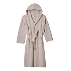 Barefoot Dreams CozyChic Ribbed Hooded Robe, Silver Ice, Size 1