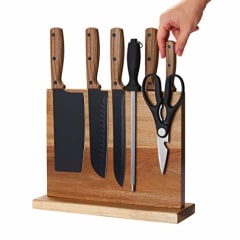 Home Kitchen Magnetic Knife Block Holder Rack Magnetic Stands with Strong Enhanced Magnets Multifunctional Storage Knife Holder