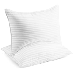 Beckham Hotel Collection Bed Pillows for Sleeping - Queen Size, Set of 2 - Soft Allergy Friendly, Cooling, Luxury Gel Pillow for Back, Stomach or Side Sleepers
