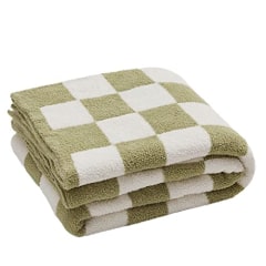 YIRUIO Throw Blankets Checkerboard Grid Chessboard Gingham Warmer Comfort Plush Reversible Microfiber Cozy Decor for Home Bed Couch(sage Green, 51&#039;&#039;x63&#039;&#039;)
