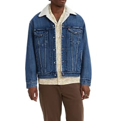 Levi&#039;s Vintage Fit Sherpa Trucker Jacket, (New) Dark Stonewash, Large