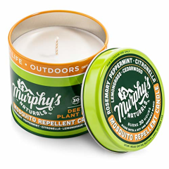 Murphy's Naturals Mosquito Repellent Candle | DEET Free | Made with Plant Based Essential Oils and a Soy/Beeswax Blend | 30 Hour Burn Time | 9oz