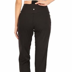 Leggings Depot Women&#039;s ActiveFlex Jogger Pants with Pockets (Full Length, Black, Medium)