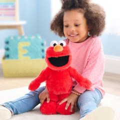 Sesame Street Elmo Slide Plush, Officially Licensed Kids Toys for Ages 2 Up by Just Play