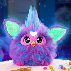 Furby Purple, 15 Fashion Accessories, Interactive Plush Toys for 6 Year Old Girls &amp; Boys &amp; Up, Voice Activated Animatronic