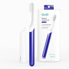 Quip Adult Electric Toothbrush - Sonic Toothbrush with Travel Cover &amp; Mirror Mount, Soft Bristles, Timer, and Metal Handle - Copper