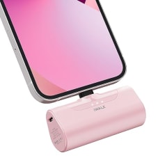 iWALK Small Portable Charger 4500mAh Ultra-Compact Power Bank Cute Battery Pack Compatible with iPhone 14/14 Pro Max/13/13 Pro Max/12/12 Pro Max/11 Pro/XS Max/XR/X/8/7/6/Plus Airpods and More,Pink