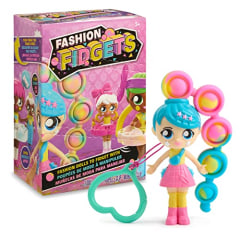 Fashion Fidgets Sensory Toy Dolls - Push Pop Fidget Toy Includes 1 Mystery Doll - Anxiety and Stress Relief for Kids