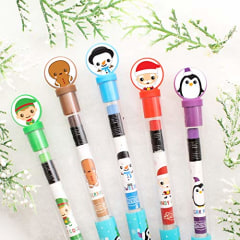 Holiday Smencils - HB #2 Scented Fun Pencils, 5 Count - Stocking Stuffer, Gifts for Kids, School Supplies, Party Favors, Classroom Rewards