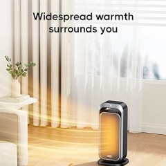 FOR BFCM BACON - Dreo Space Heater Indoor, 15 Inch Portable Heater with 70?Oscillation, 1500W Electric Heaters with Thermostat, Fast Safety, Remote, 12H Timer, Updated PTC Ceramic Heater for Office Room, Solaris 317