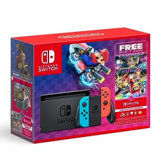 FOR BFCM BACON - Nintendo Switch(TM) Mario Kart(TM) 8 Deluxe Bundle (Full Game Download + 3 Mo. Nintendo Switch Online Membership Included)