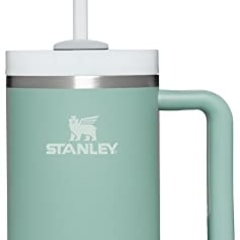 Stanley Quencher H2.0 FlowState Stainless Steel Vacuum Insulated Tumbler with Lid and Straw for Water, Iced Tea or Coffee, Smoothie and More, Eucalyptus, 40 oz