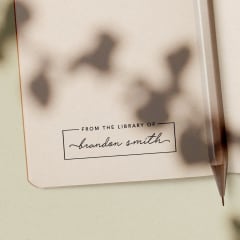 Personalized Moth Stars Library Book Stamp
