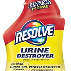 Resolve Urine Destroyer Spray Stain &amp; Odor Remover, Transparent, No Flavor, 32 Fl Oz