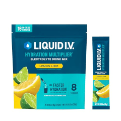 Liquid I.V.(R) Hydration Multiplier - Lemon Lime - Hydration Powder Packets | Electrolyte Drink Mix | Single-Serving Stick | Non-GMO | 1 Pack (16 Servings)