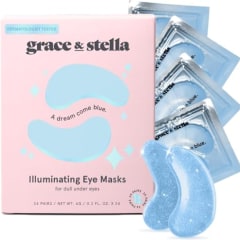 grace &amp; stella Award Winning Under Eye Mask (Blue, 24 Pairs) Reduce Dark Circles, Puffy Eyes, Undereye Bags, Wrinkles, Gel Under Eye Patches, Birthday Gifts for Women - Vegan Cruelty-Free Self Care