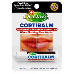 Dr. Dan&#039;s Cortibalm - 1 Pack - for Dry Cracked Lips - Healing Lip Balm for Severely Chapped Lips - Designed for Men, Women and Children