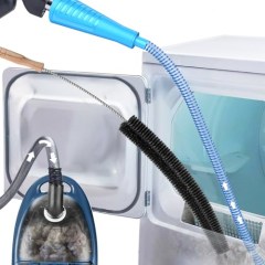 PBDD 2025 BACON - Sealegend Dryer Vent Cleaner Kit Dryer Lint Vac Attachment with Brush, Lint Remover, Dryer Vent Vacuum Hose Cleaning Tools, Blue