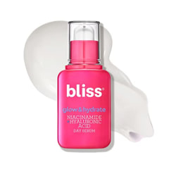 Bliss Glow &amp; Hydrate Serum - Niacinamide + Hyaluronic Acid Serum - 1 Fl Oz - Improves Dullness, Hydrates, Replenishes &amp; Defends Skin - Lightweight Hydration - Clean - Vegan &amp; Cruelty Free