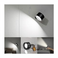 Koopala LED Wall Mounted Reading Lights, Wall Sconces with 3 Color Temperatures & 3 Brightness Levels Rechargeable Battery Magnetic Ball 360?Rotation Touch Control, Lamps for Kids Study Bedside Closet