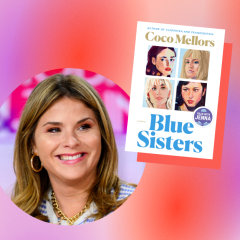 Jenna Bush Hager and "Blue Sisters" book cover