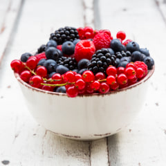 Wild berries in bowl