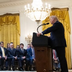 President Donald Trump delivers a prime-time address to the nation at the White House on Thursday, July 16, 2026.
