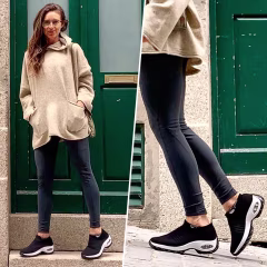 Woman wearing walking shoes