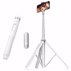 ATUMTEK 51" Selfie Stick Tripod, All in One Extendable Phone Tripod Stand with Bluetooth Remote 360? Rotation for iPhone and Android Phone Selfies, Video Recording, Vlogging, Live Streaming, White