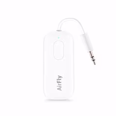 Twelve South AirFly Pro | Wireless Transmitter/Receiver with Audio Sharing for up to 2 AirPods/Wireless Headphones to Any Audio Jack for use on Airplanes, Boats or in Gym, Home, auto