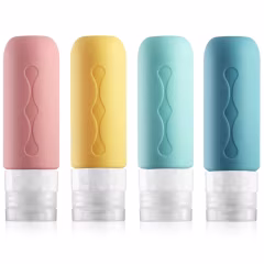 FOR BFCM BACON - Gemice Travel Bottles for Toiletries, Tsa Approved, Travel Size Containers, BPA Free Leak Proof Tubs Refillable Liquid Accessories for Cometic Shampoo and Lotion Soap