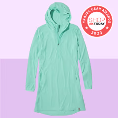 L.L. Bean Women's Hooded Tunic Sand Beach Cover-Up