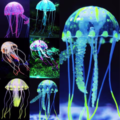 Glowing Jellyfish Aquarium Ornaments (Set of 6)